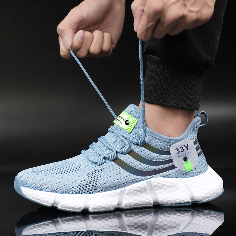 Men'S Shoes Green And White - Women Sneakers 2023 New Mesh Breathable