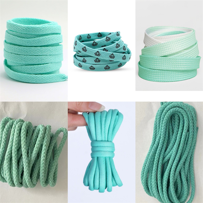 Men'S Shoes Green And White - 1 Pair beauty Green Flat Shoelaces