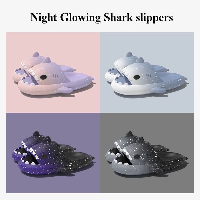 Men Shoes Size - Cute Cartoon Shark Slippers For Women