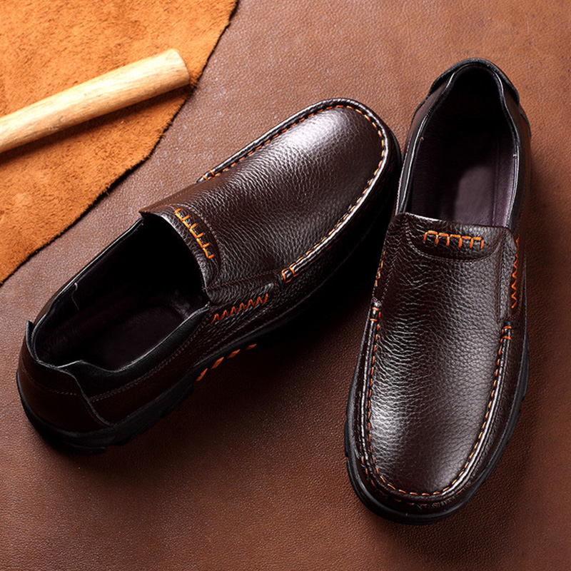 Genuine Leather Shoes Men Brog - Men'S Shoes Brogues avaliação e preço
