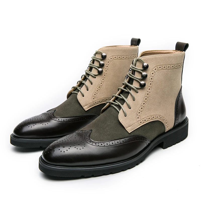 Retro Black High Top Men's Bro - Men'S Shoes Brogues avaliação e preço
