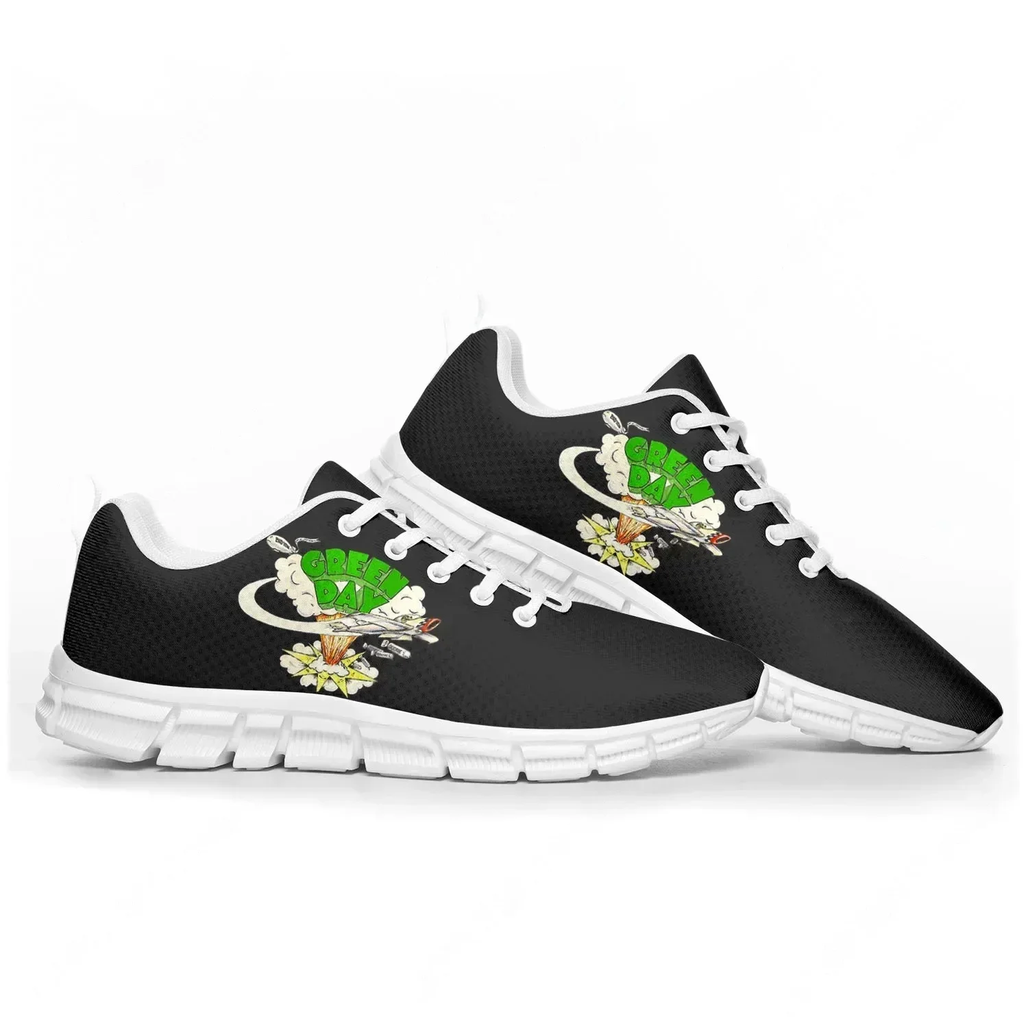 Green Day Pop Rock Band Sports - Men'S Shoes Green And White avaliação e preço
