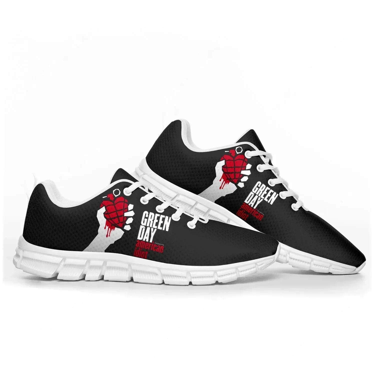 Green Day Pop Rock Band Sports - Men'S Shoes Green And White avaliação e preço