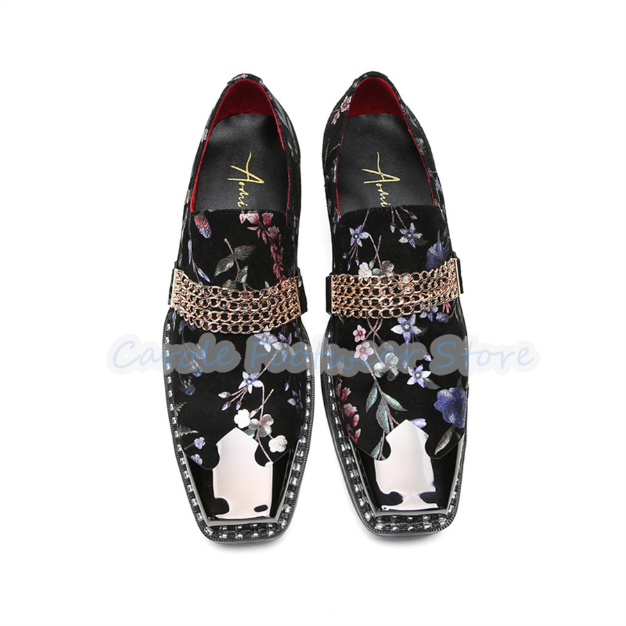 Fashion Flowers Prints Metal S - Men'S Shoes Brogues avaliação e preço