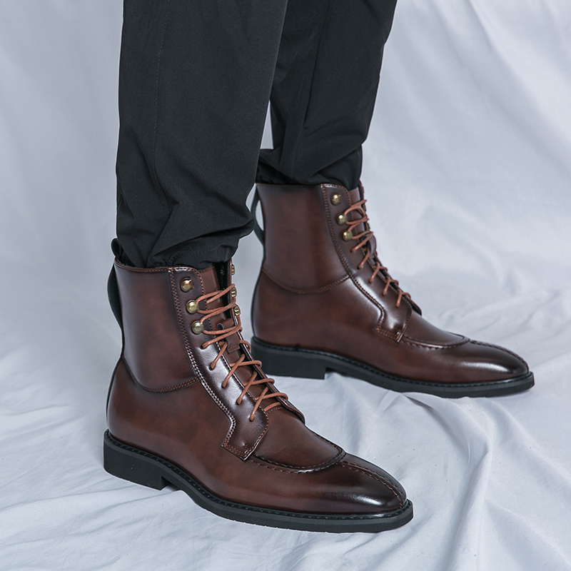 2026 New Men's Pointed Brown B - Men'S Shoes For Work avaliação e preço