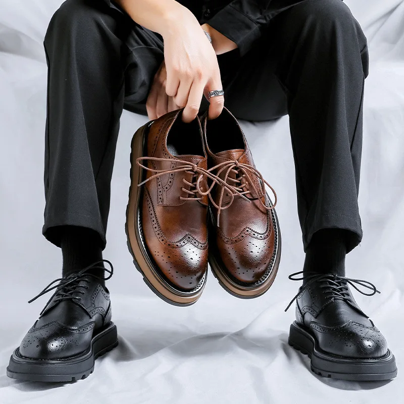 New Spring Autumn Vintage Brit - Men'S Shoes Brogues avaliação e preço