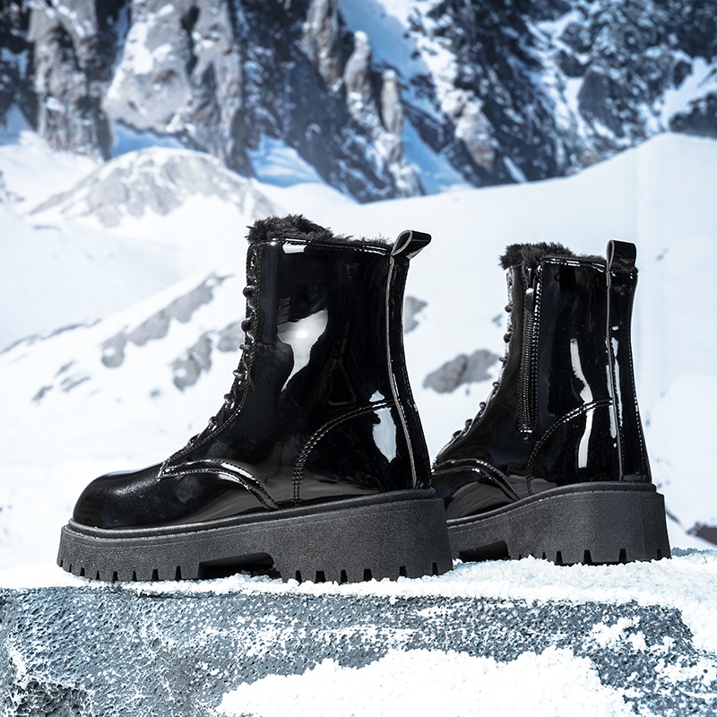 Men's warm plush high-top boot - Men'S Shoes For Work avaliação e preço
