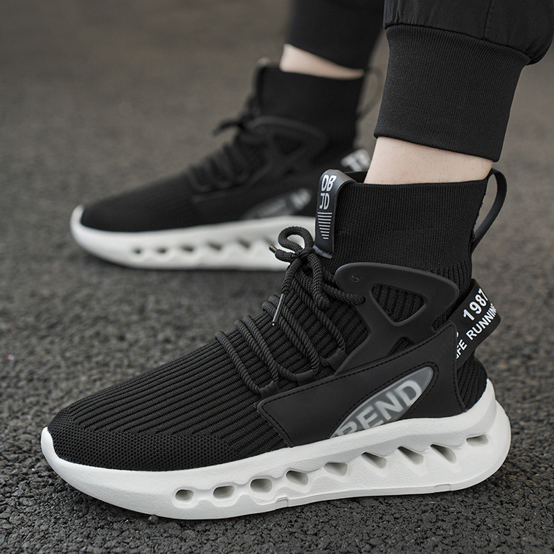 Trendy Men High Top Sock Shoes - Men Shoes Office avaliação e preço
