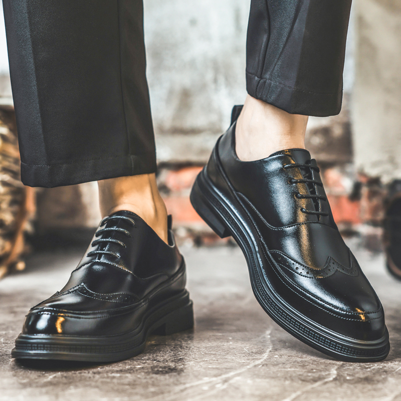 Men's Height Increasing Leathe - Men'S Shoes Brogues avaliação e preço