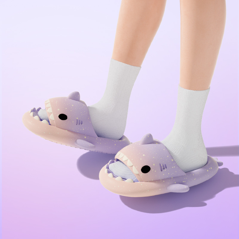 Cute Cartoon Shark Slippers Fo - Men Shoes Size avaliação e preço