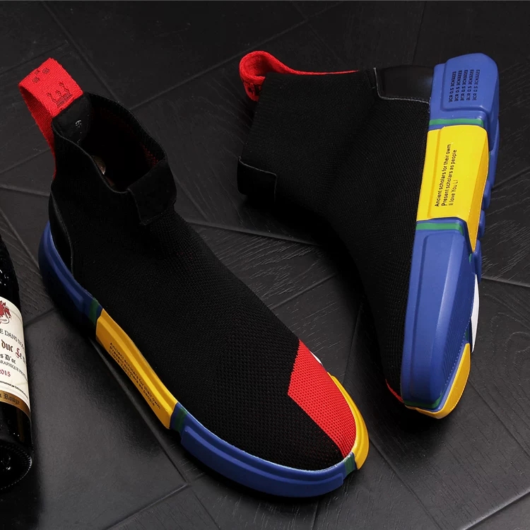 2026 New Men's Black Sock Snea - Men'S Shoes For Work avaliação e preço
