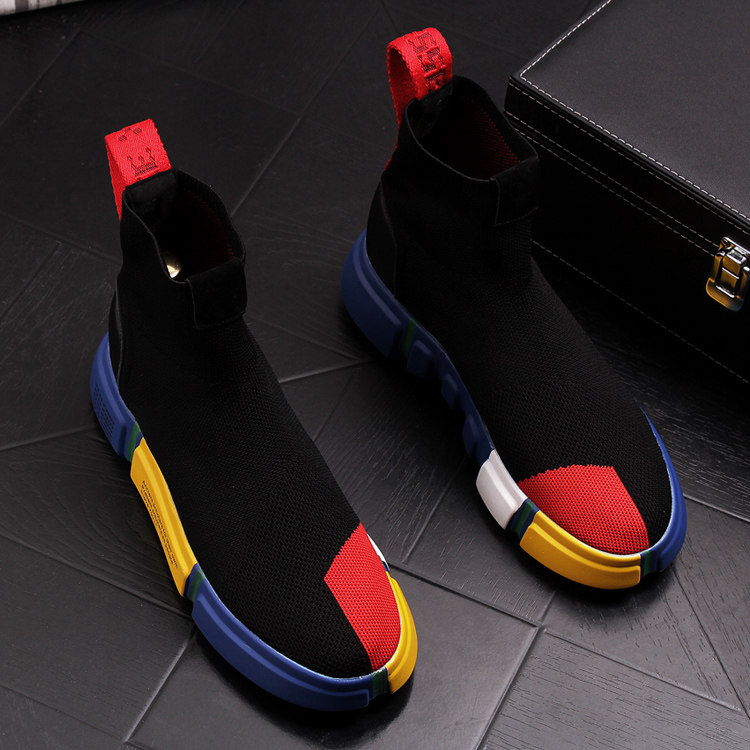 2026 New Men's Black Sock Snea - Men'S Shoes For Work avaliação e preço