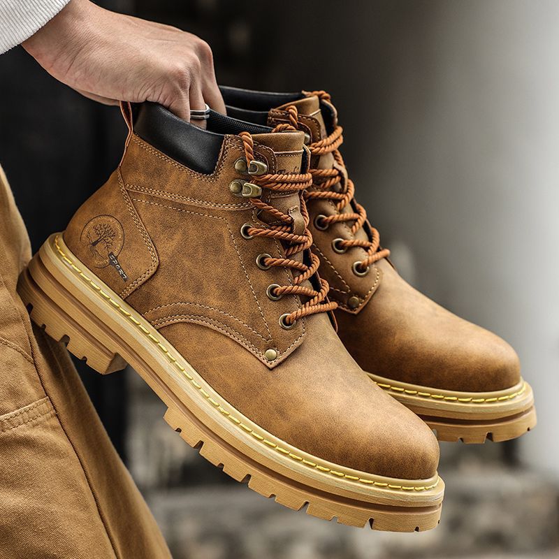Fashion Men Boots Spring Comfo - Men'S Shoes For Work avaliação e preço