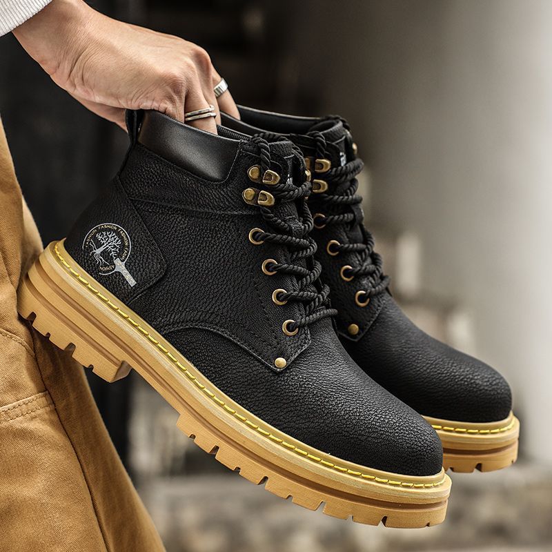 Fashion Men Boots Spring Comfo - Men'S Shoes For Work avaliação e preço