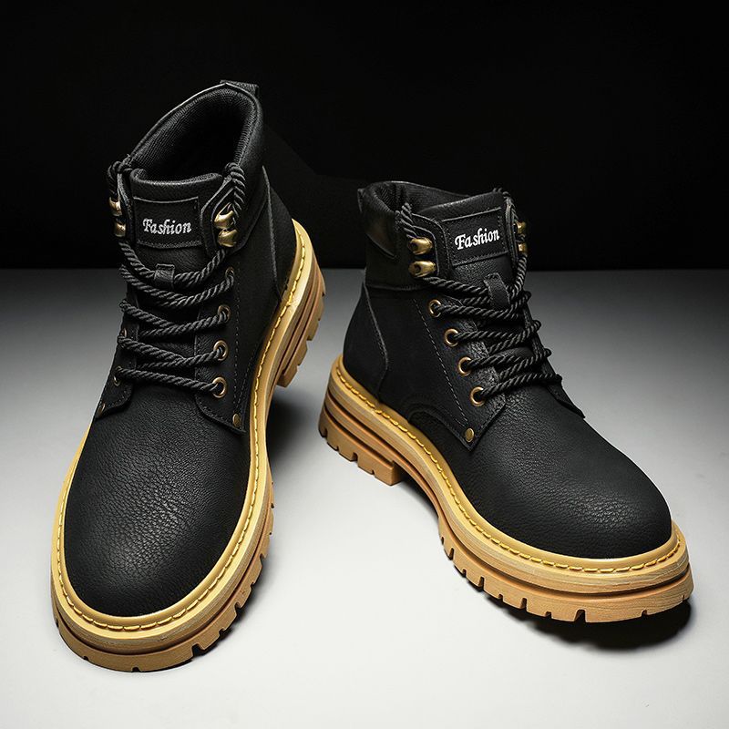 Fashion Men Boots Spring Comfo - Men'S Shoes For Work avaliação e preço