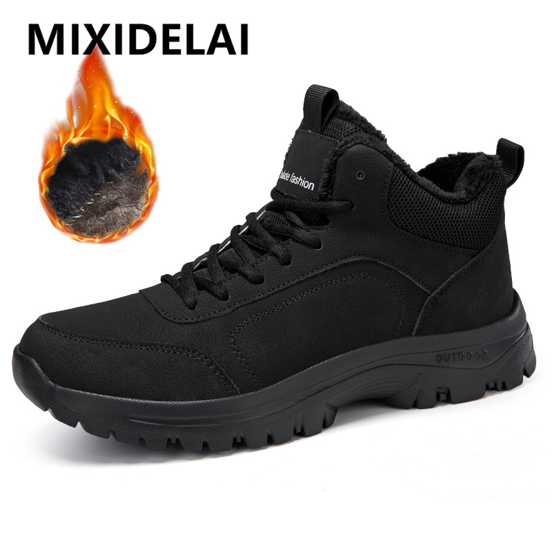 Winter Men's Boots Warm Plush  - Men Shoes Office avaliação e preço