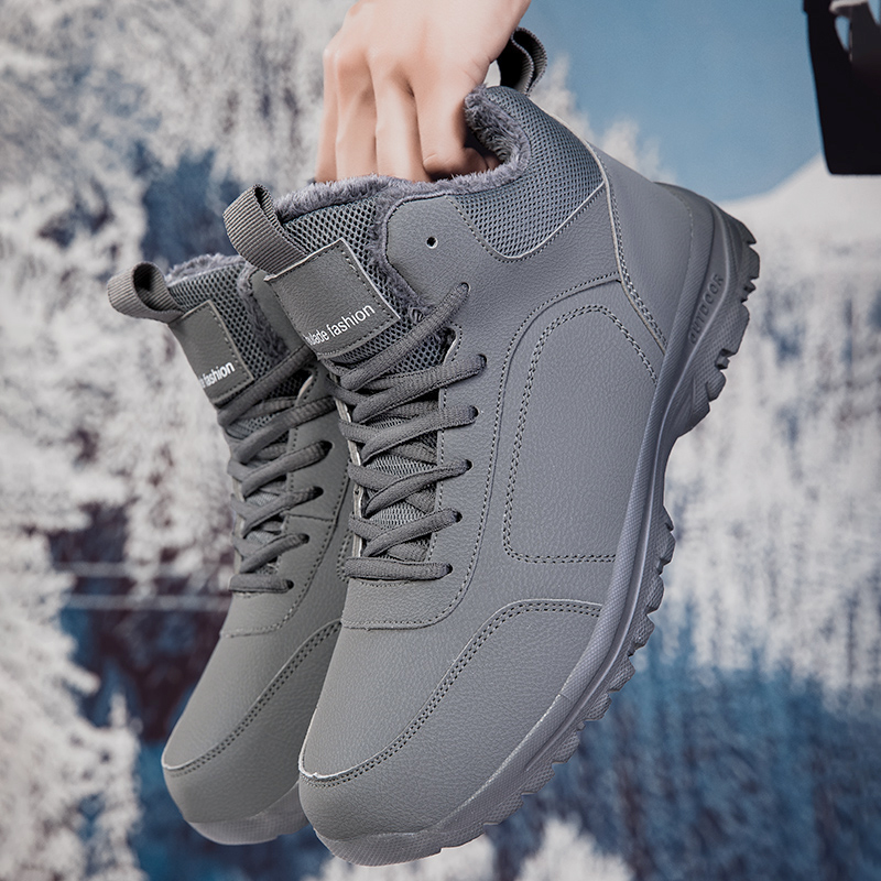 Winter Men's Boots Warm Plush  - Men Shoes Office avaliação e preço