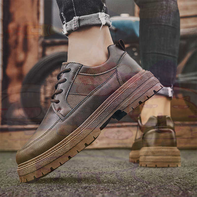 Dark Natural Leather Fashion T - Men'S Shoes Good For Wide Feet avaliação e preço