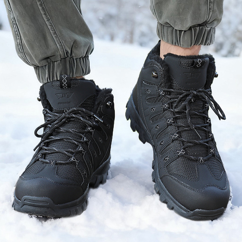 Winter Men's Boots Warm Plush  - Men Shoes Office avaliação e preço