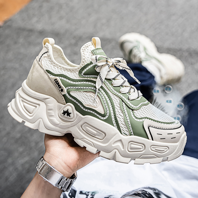 Men's Green White Chunky Dad S - Men'S Shoes Green And White avaliação e preço