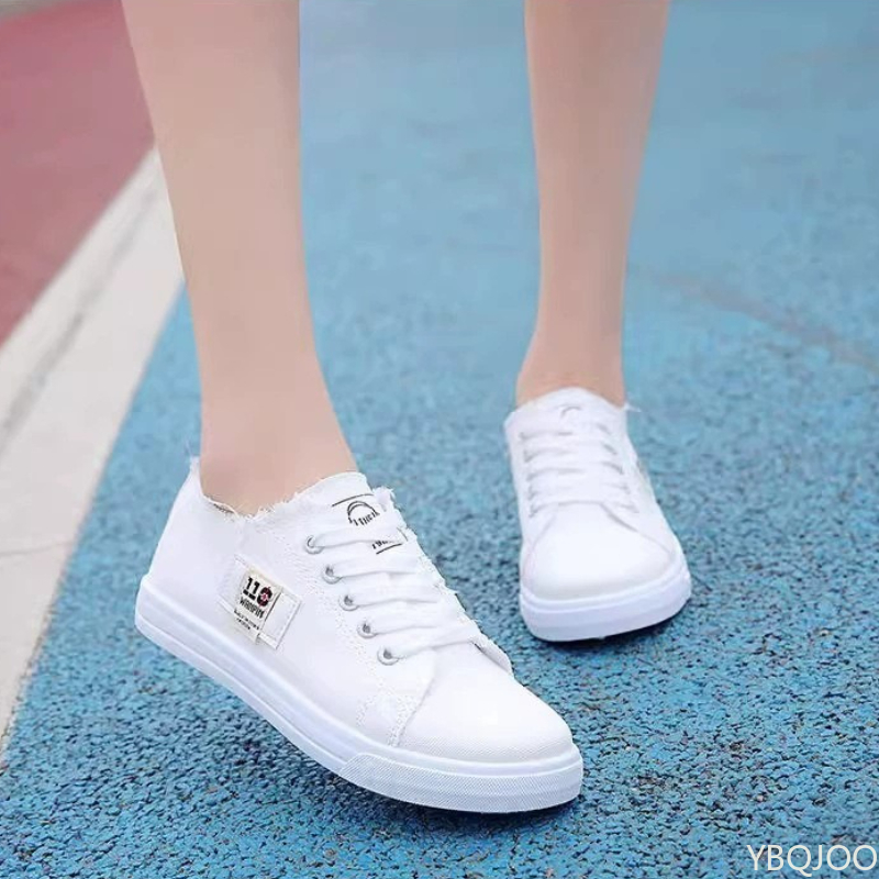Ladies Versatile Canvas Shoes  - Men'S Shoes Green And White avaliação e preço