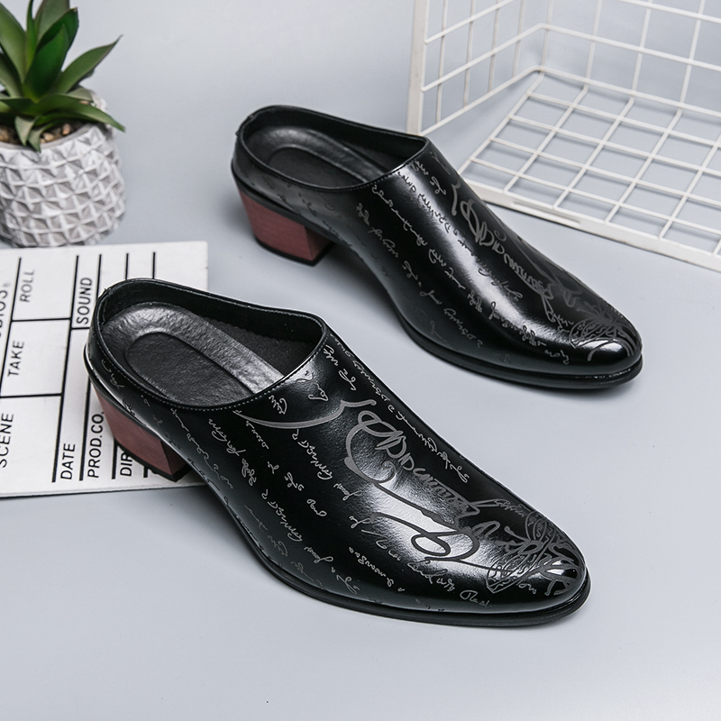 Men Brown Leather Mules Slippe - Men Shoes Office avaliação e preço