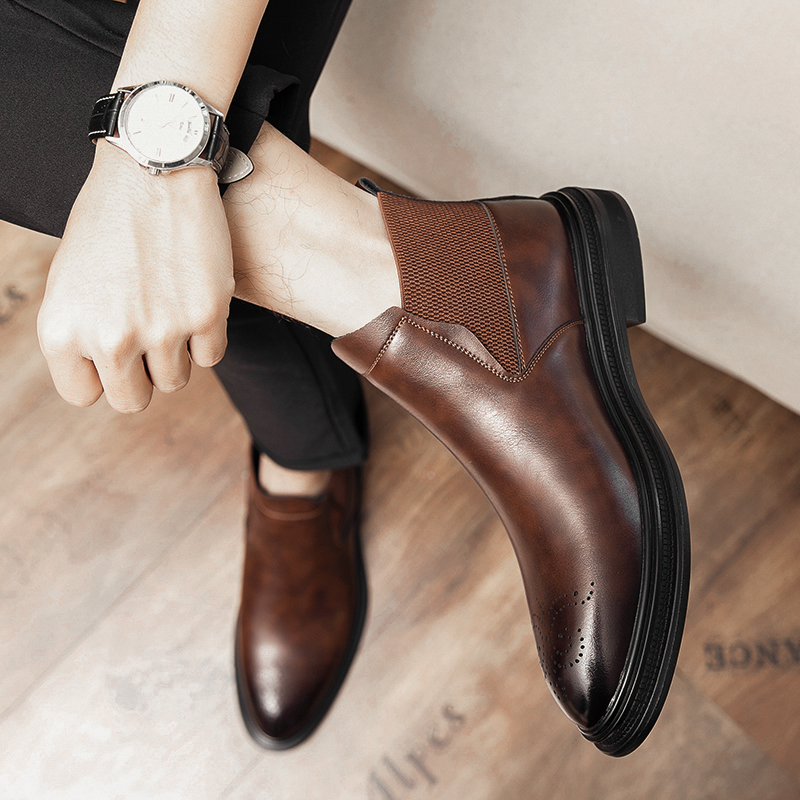 High-top leather shoes are ver - Men'S Shoes Brogues avaliação e preço