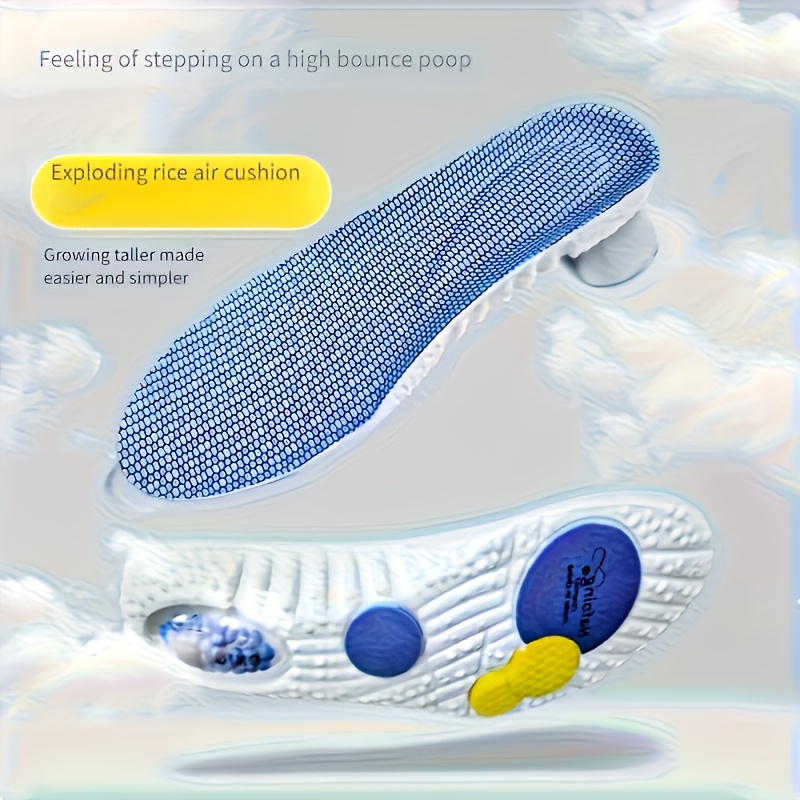 Sport Shock Absorption Insoles - Men'S Shoes Green And White avaliação e preço