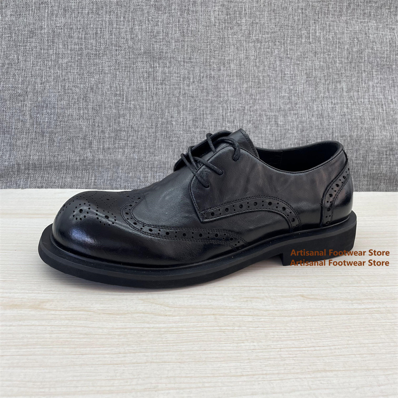 Carving Brogue Shoes for Men B - Men'S Shoes Brogues avaliação e preço