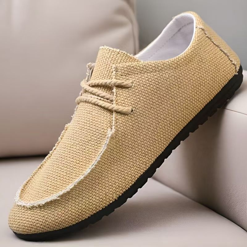 Men Big Size Lace Up Canvas Sh - Men'S Shoes For Work avaliação e preço