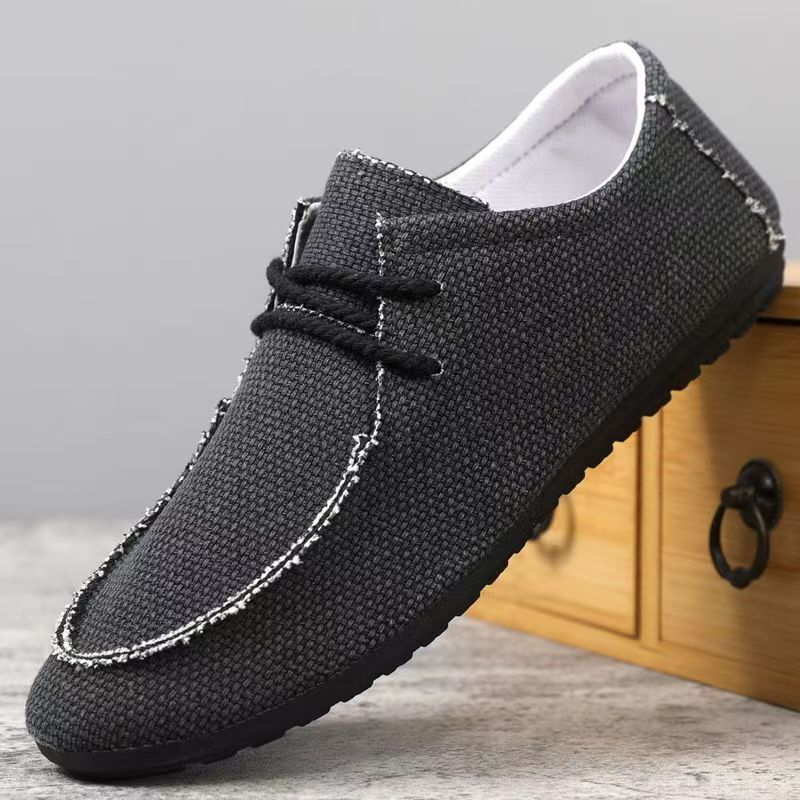 Men Big Size Lace Up Canvas Sh - Men'S Shoes For Work avaliação e preço