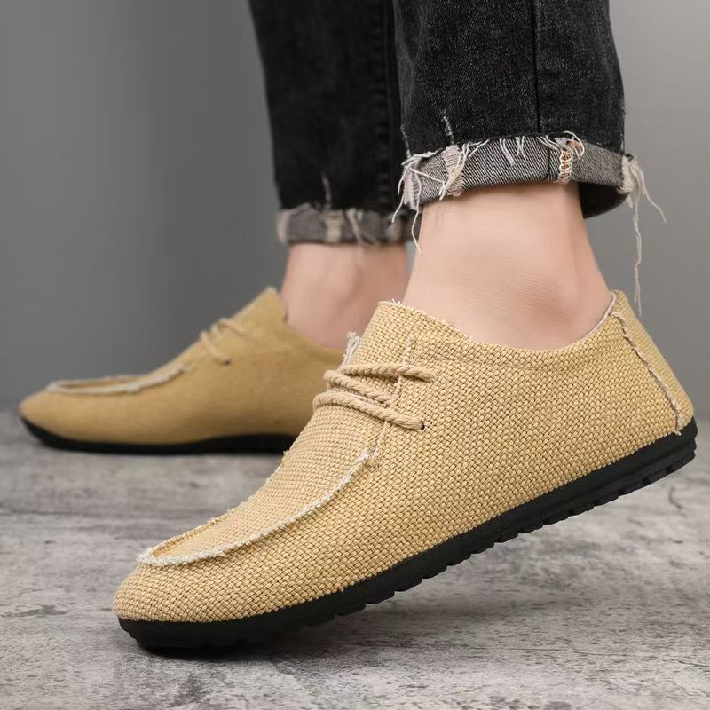 Men Big Size Lace Up Canvas Sh - Men'S Shoes For Work avaliação e preço