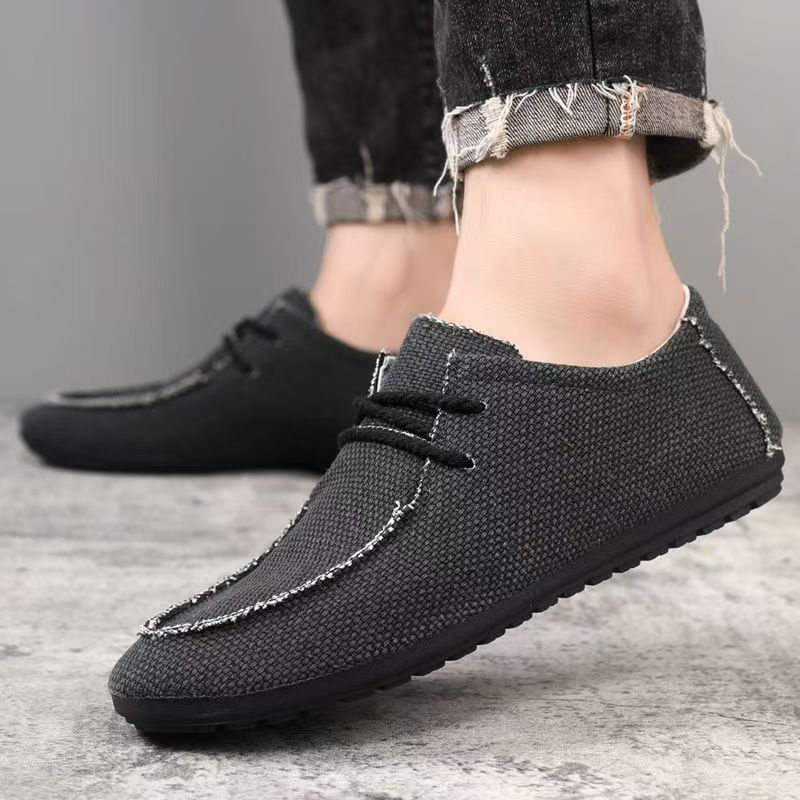 Men Big Size Lace Up Canvas Sh - Men'S Shoes For Work avaliação e preço
